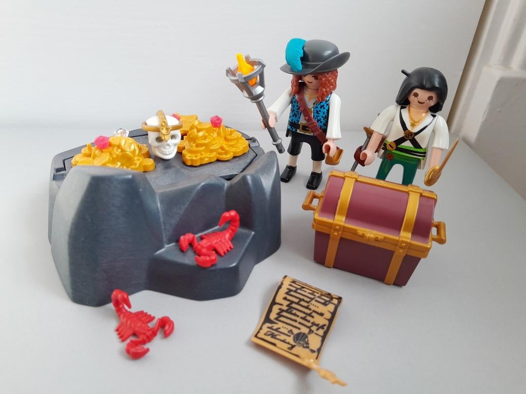 Playmobil 6683 koninklijke schatkist met piraten, Ophalen of Verzenden, Zo goed als nieuw, Complete set