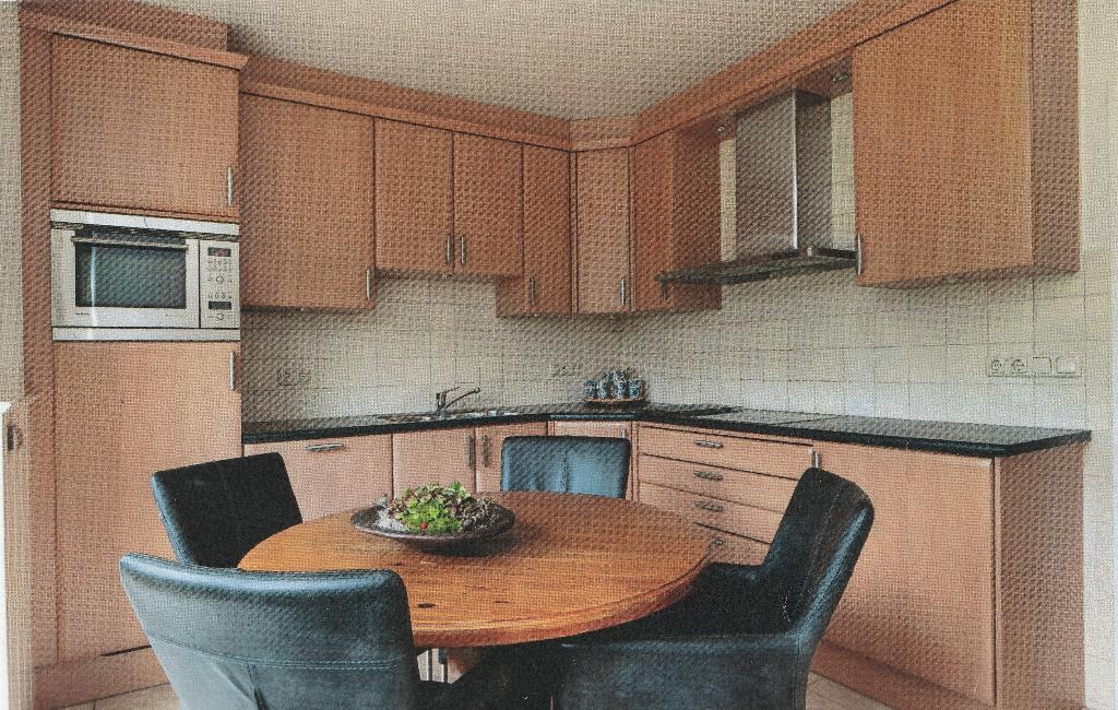 Inbouwkeuken, Ophalen, Gebruikt, Bruin, Hoekkeuken