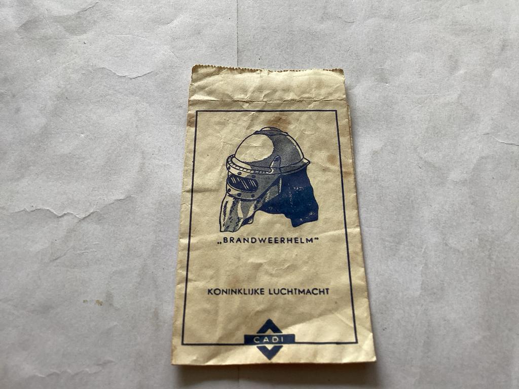 Suiker zakje Brandweerhelm Koninklijke Luchtmacht zakje, Ophalen of Verzenden