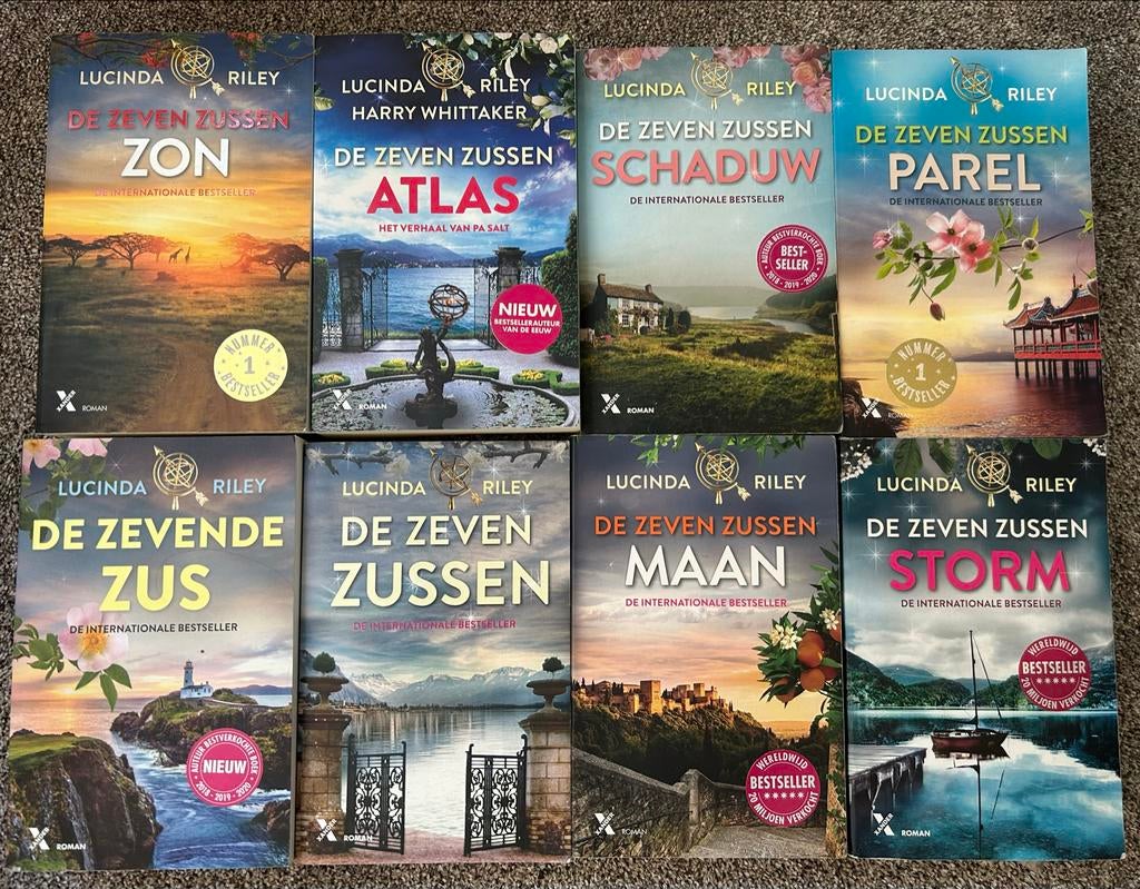 Complete serie 'De zeven zussen' - Lucinda Riley + Atlas, Ophalen, Gelezen