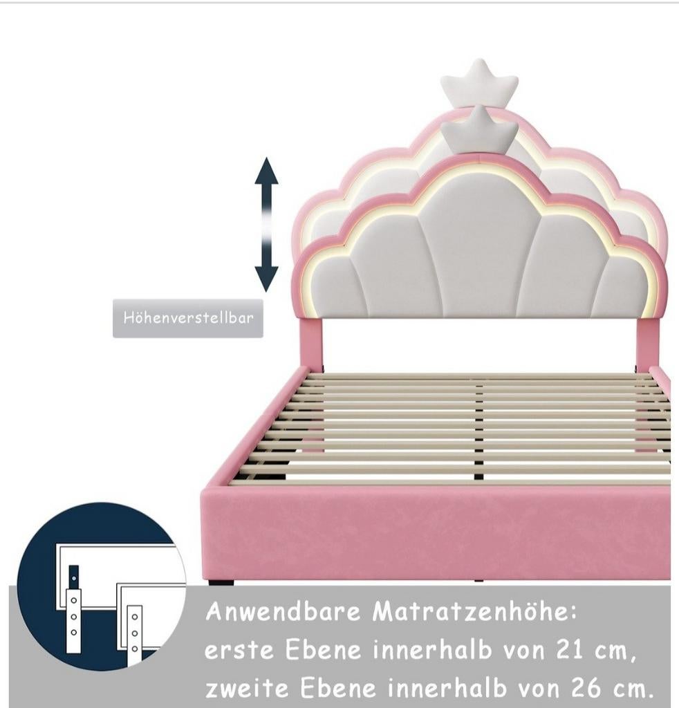 Meisjes Princess bed Nieuw in doos (140x200), Ophalen of Verzenden, Nieuw, Tweepersoons, 140 cm