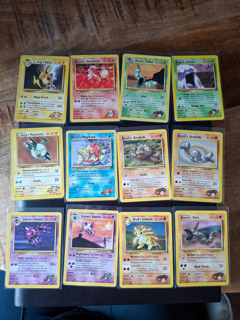 Gym heroes en gym challenge, Hobby en Vrije tijd, Verzamelkaartspellen | Pokémon, Ophalen of Verzenden, Gebruikt, Meerdere kaarten