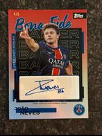 João Neves Topps Bona Fide Autograph Kaart PSG 4/5, Ophalen of Verzenden, Zo goed als nieuw, Buitenlandse clubs, Spelerskaart