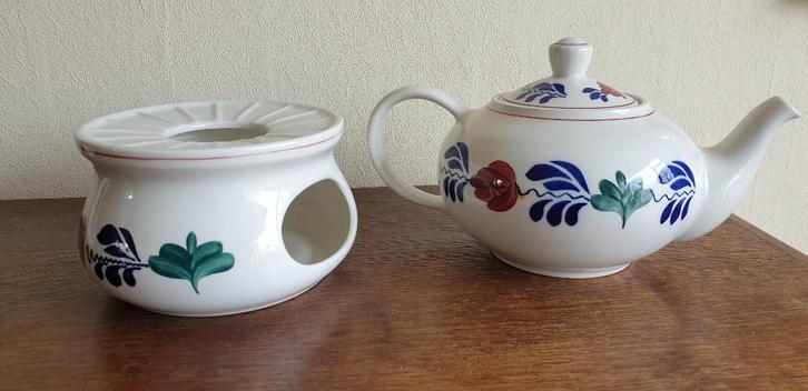 boerenbont theepot en theelichtjes houder, Huis en Inrichting, Overige Huis en Inrichting, Zo goed als nieuw, Ophalen