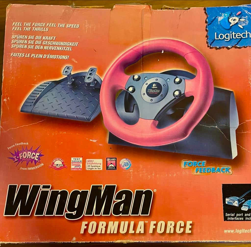 Logitech Wingman Formula Force Stuurwiel - NIEUW, 1 speler, Racen en Vliegen, Nieuw, Eén computer