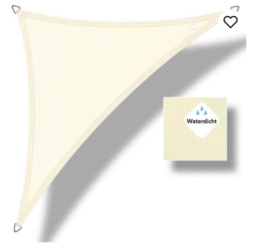 2 Schaduwdoeken 6x6x6m creme waterdicht CoolSail, Ophalen, Gebruikt