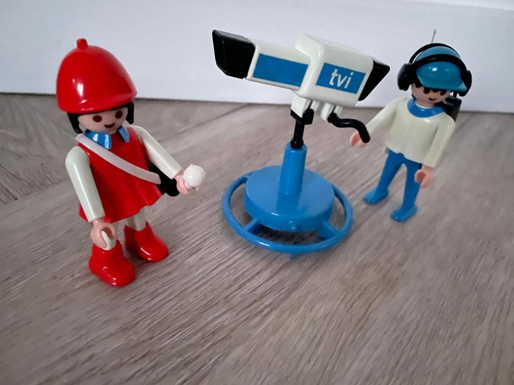 Playmobil, vintage set cameraman en verslaggever, Ophalen of Verzenden, Gebruikt, Complete set