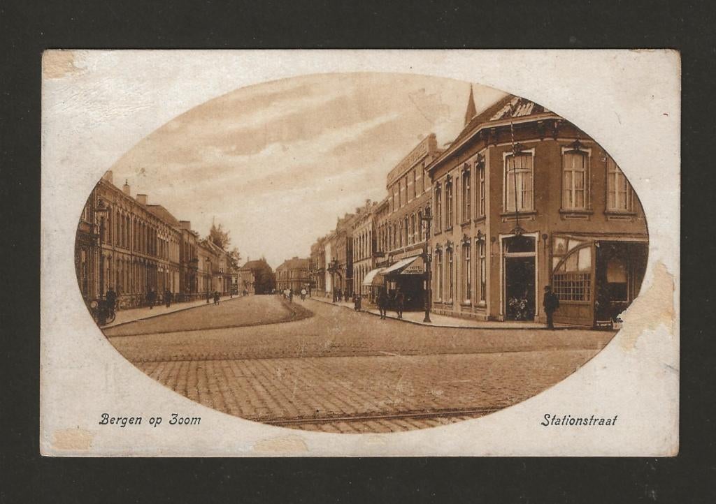 Noord Brabant: Bergen op Zoom, Verzamelen, Ansichtkaarten | Nederland, Ophalen of Verzenden, 1920 tot 1940, Gelopen, Noord-Brabant