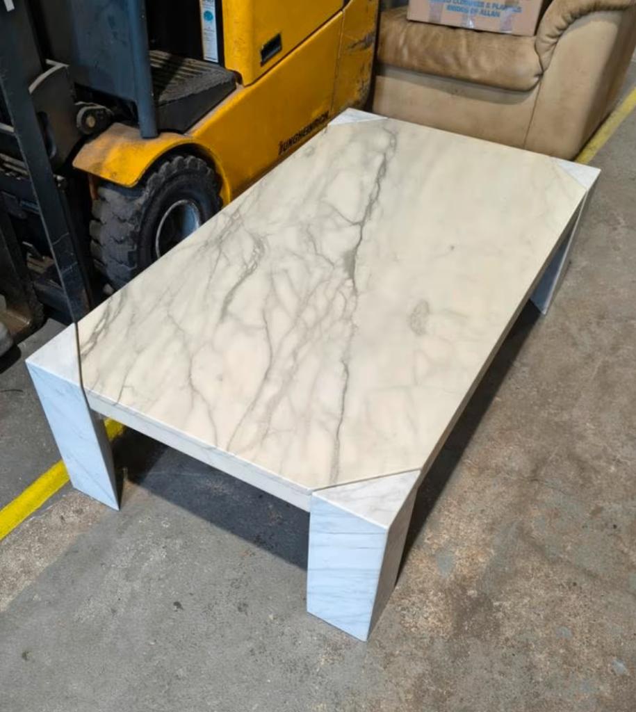 vintage Italiaanse marmer salontafel, Antiek en Kunst, Ophalen