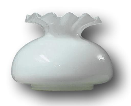 GEZOCHT Opaalglas Lampenkap met Golvende Rand - Maat 125-128, Ophalen of Verzenden, Gebruikt