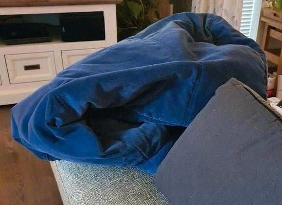 Ikea stoelhoes van 1 pers. slaapstoel blauw rib, Ophalen