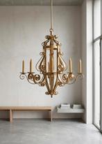 Groot smeedijzeren kroonluchter, Ophalen, Gebruikt