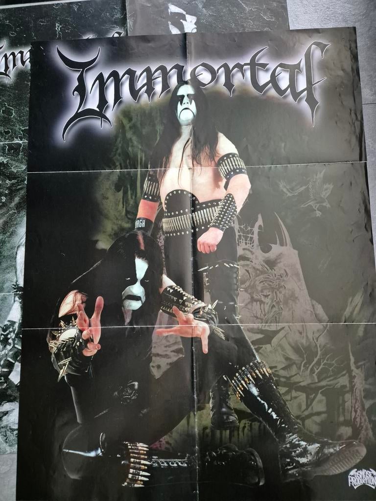 Vintage Immortal Poster - Black Metal Band, Ophalen of Verzenden, A1 t/m A3, Muziek, Rechthoekig Staand