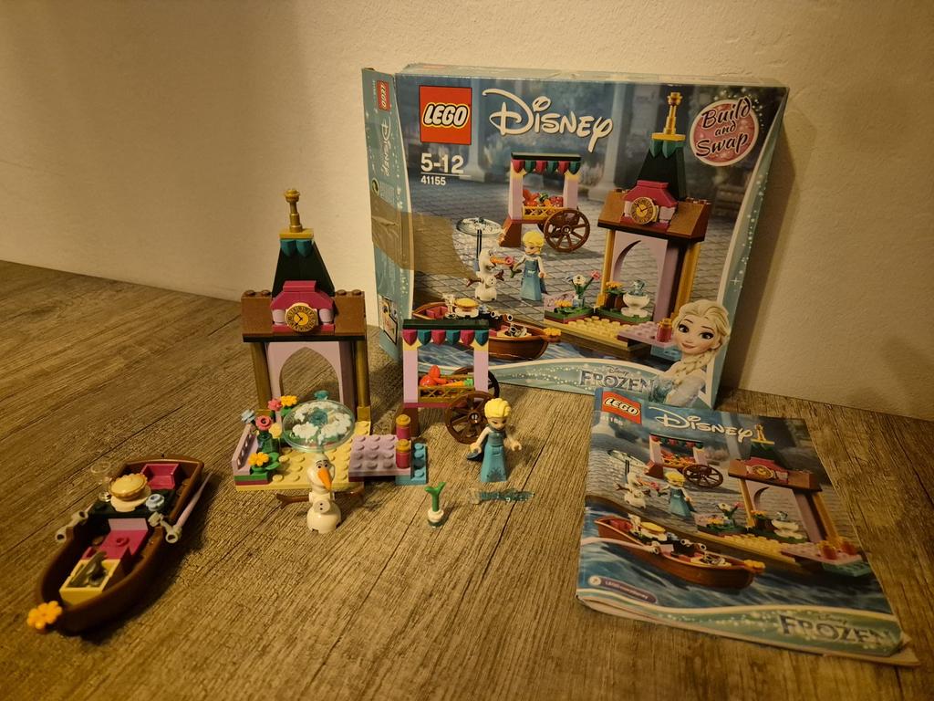 Lego Disney Frozen Elsa's Markt 41155, Ophalen, Zo goed als nieuw, Complete set, Lego