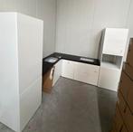 Nieuw wit keukenblok met stenen werkblad, Ophalen, Wit, Nieuw, 200 cm of meer