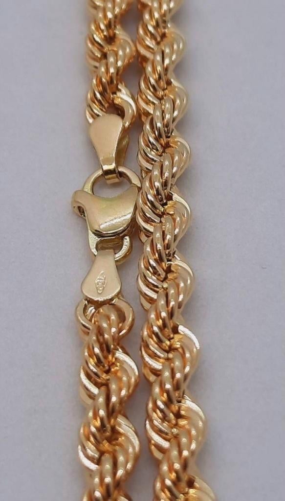 Gouden rope ketting 18kt, Www.bredajuwelier.nl, Nieuw, Ophalen of Verzenden, Www.bredajuwelier.nl