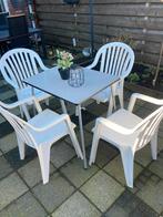 Tuin setje, Ophalen, Gebruikt, Kunststof, 4 zitplaatsen