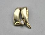 Vintage goudenhanger met diamanten. Ca: 0.04ct. 2026/180., Overige voorstellingen, ., Ophalen of Verzenden, Zo goed als nieuw