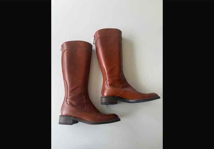 Fratelli Rosetti cognac leren laarzen maat 38 - Nieuw, Kleding | Dames, Schoenen, Nieuw, Hoge laarzen, Bruin, Ophalen of Verzenden