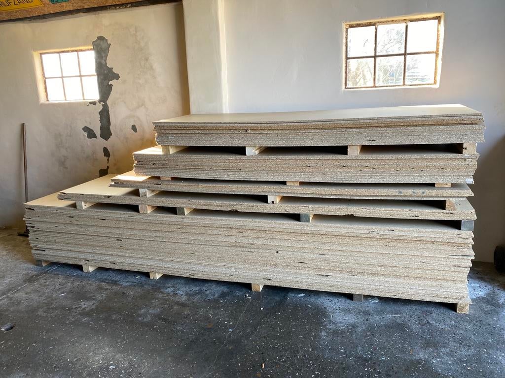 Spaanplaat constructie plaat (spano) diverse lengtes, Doe-het-zelf en Verbouw, Hout en Planken, Ophalen, Minder dan 25 mm, Zo goed als nieuw