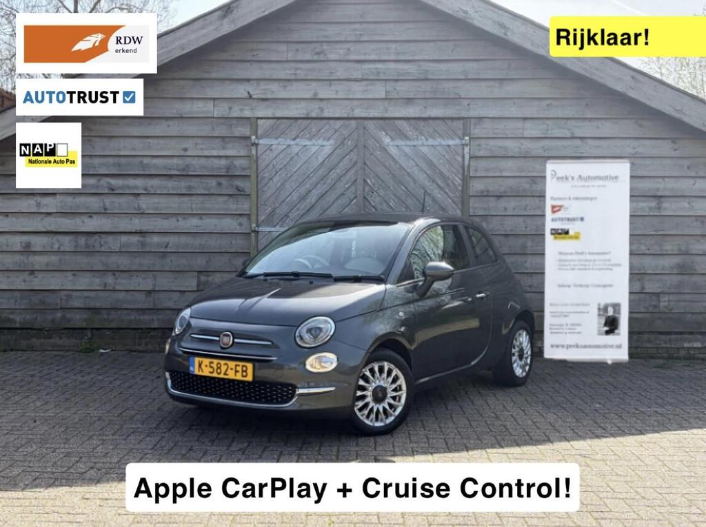 Fiat 500 1.0 Hybrid Lounge | Airco | Cruise | Carplay | Park, Voorwielaandrijving, Stof, Euro 6, 4 stoelen