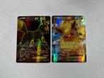 Umbreon ex en Flareon ex Pokémon kaarten, Verzenden, Zo goed als nieuw, Meerdere kaarten, Foil
