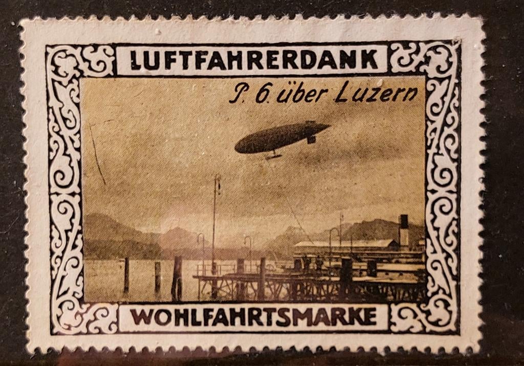 Duitsland cinderella sluitzegel zeppelin Parseval P6, Ophalen of Verzenden, Duitse Keizerrijk, Postfris