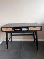 Black Home Office Desk with Drawers: for Study/ W, Ophalen, 25 tot 50 cm, Rechthoekig