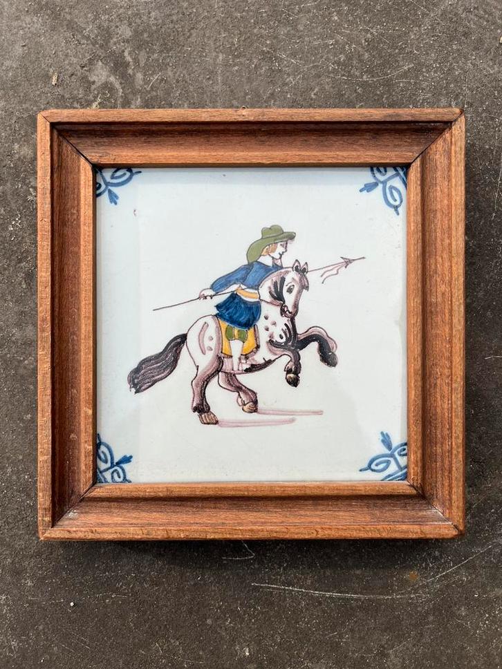 Tichelaars met de hand beschilderde "Oudhollandse tegel", Antiek en Kunst, Antiek | Wandborden en Tegels, Ophalen of Verzenden