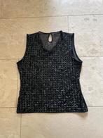 Marccain: z.g.a.n. zwarte pailletten top maat S, Verzenden, Zwart, Zo goed als nieuw, Marccain
