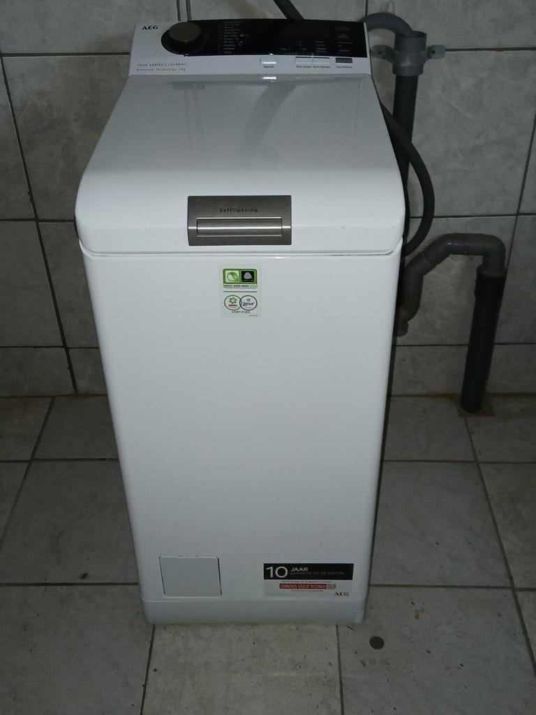 Aeg bovenlader wasmachine., Witgoed en Apparatuur, Ophalen, Zo goed als nieuw, 1200 tot 1600 toeren, 85 tot 90 cm
