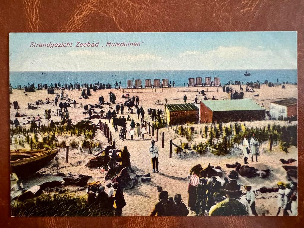 Ansichtkaart Strandgezicht Zeebad "Huisduinen", Verzamelen, Ophalen of Verzenden, 1920 tot 1940, Gelopen
