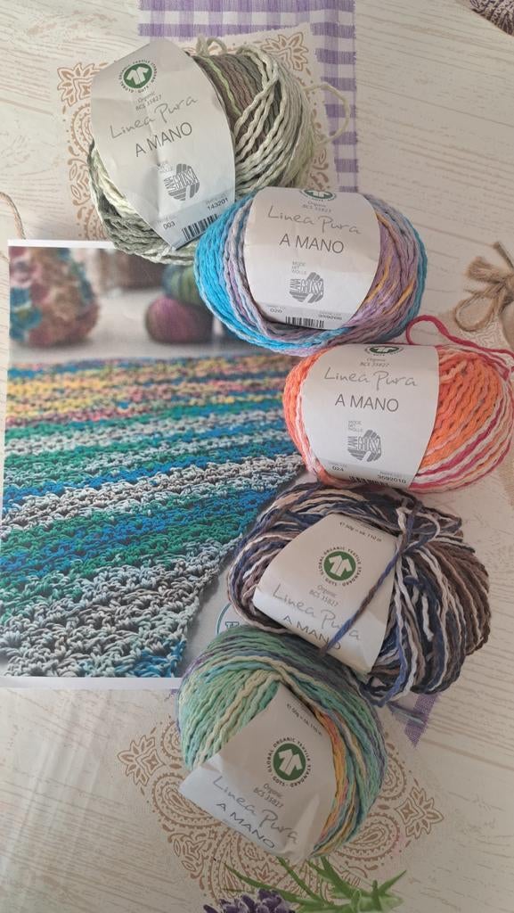Lana Grossa A Mano Verloopgaren Katoen - 5 Bollen, Hobby en Vrije tijd, Ophalen of Verzenden, Nieuw, Breien of Haken, Wol of Garen
