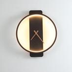 Design Wandklok met LED Verlichting – Zwart | Nieuw in Doos, Ophalen of Verzenden, Nieuw, Wandklok