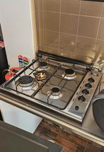 Gasfornuis 4 pits Etna vrijstaandgrijs zwart incl glasplaat, Ophalen, Minder dan 85 cm, 4 kookzones, Gas