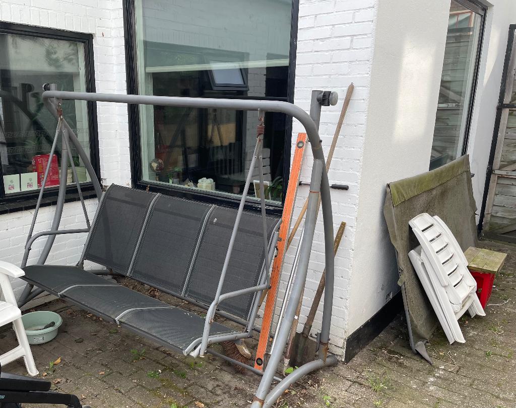 Schommelbank, Ophalen, Gebruikt, Aluminium, Schommelbank