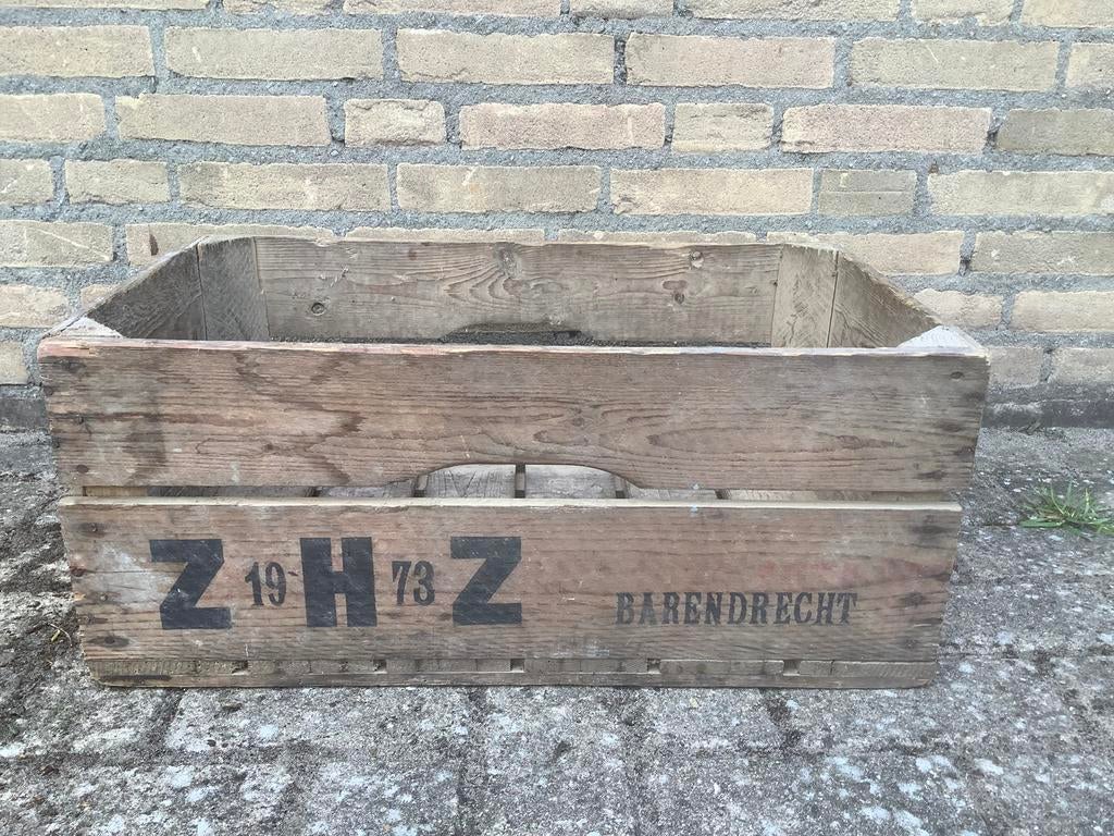 Houten kist Barendrecht 1973 veilingkist, Huis en Inrichting, Woonaccessoires | Kisten, Ophalen, Gebruikt, 50 tot 100 cm, Minder dan 50 cm