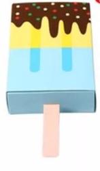 Leuke traktatie blauwe en roze ijs doosjes, nieuw, Ophalen of Verzenden, Nieuw, Feestartikel