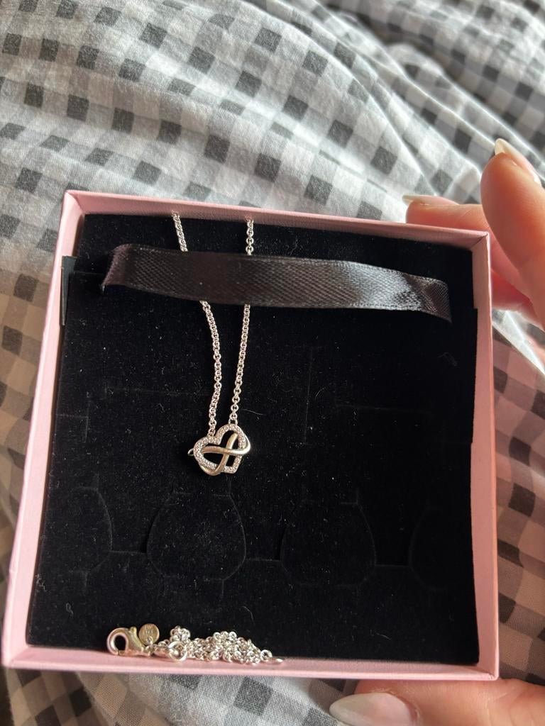 Pandora Invenity Kettinkje met Hart Hanger, Ophalen, Zo goed als nieuw, Zilver, Met hanger