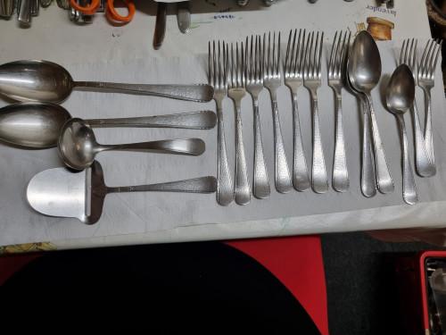 Bestek gero zilmeta model 294 hamerslag 16 delig, Ophalen of Verzenden, 'T Olde Gre-j, Info@toldegrej.nl, Endepoelstraat 20f Didam