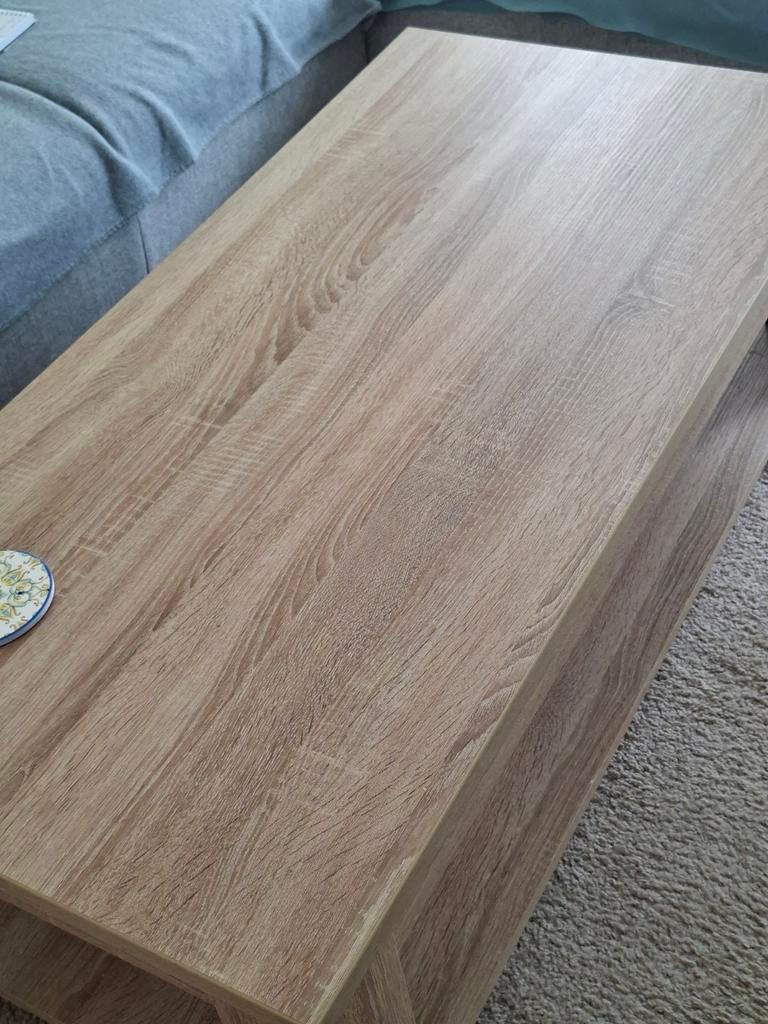 Salontafel met opbergruimte - Licht hout, Huis en Inrichting, Tafels | Salontafels, Gebruikt, Minder dan 50 cm, 50 tot 100 cm