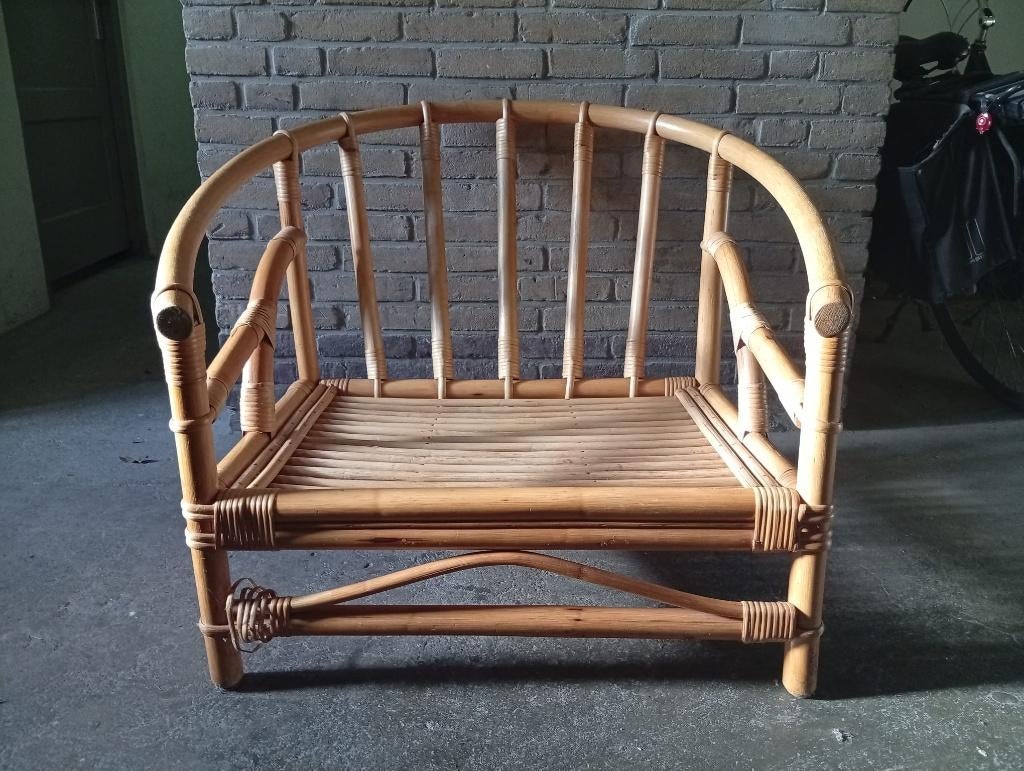 Prachtige Bamboe tuinstoel, Ophalen of Verzenden, Zo goed als nieuw, Overige materialen