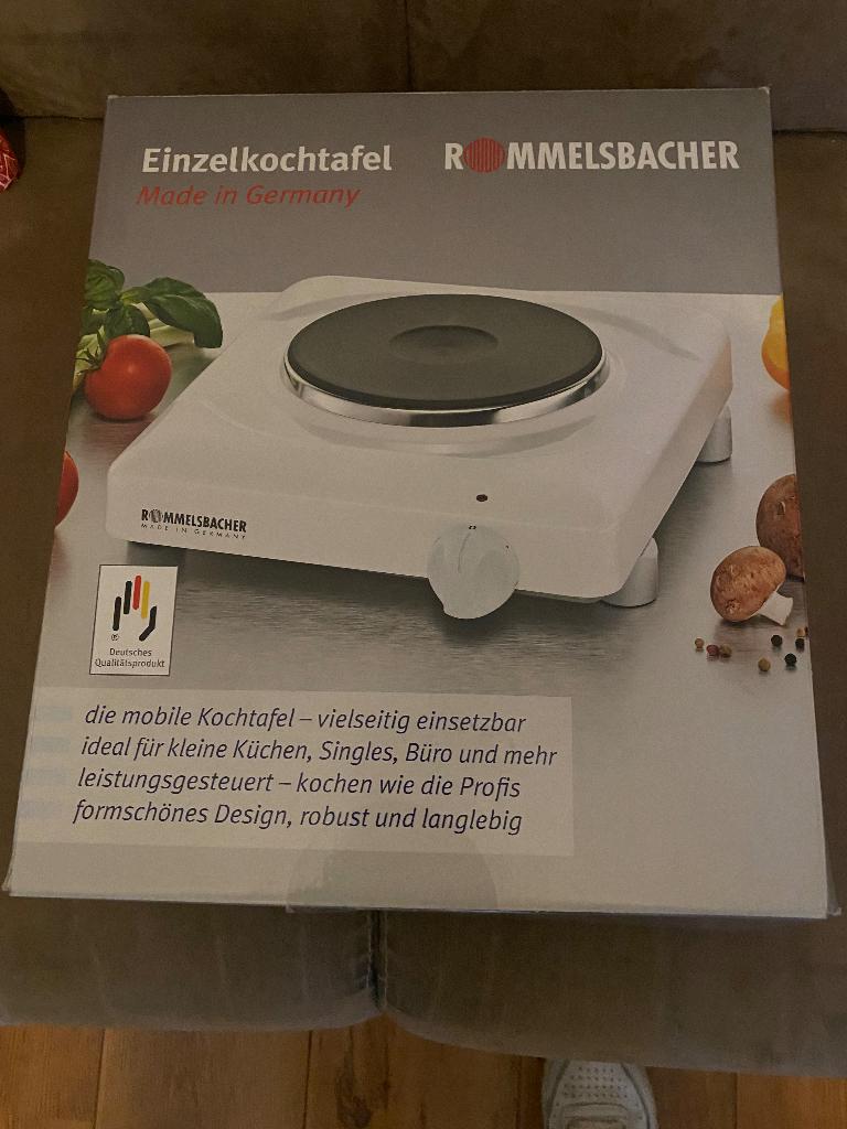 Rommelsbacher kookplaat, Ophalen, Gebruikt, 3 kookzones of minder, Vrijstaand