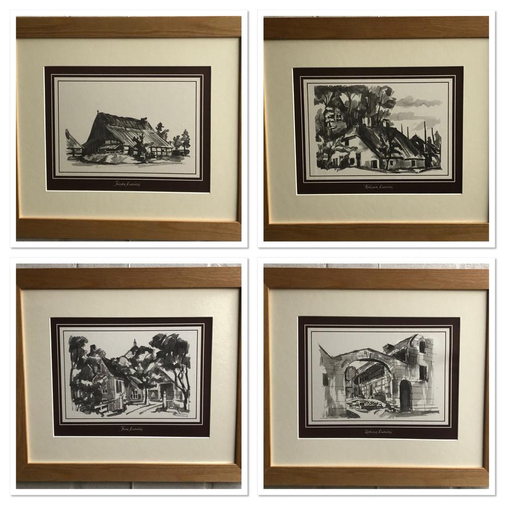 Jan Gierveld - Boerderijen Schilderijen (4 stuks), Ophalen