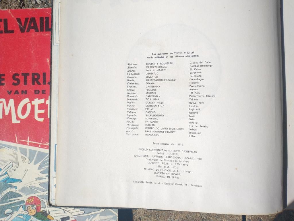 kuifje stripalbum in het spaans, Boeken, Eén stripboek, Ophalen, Gelezen