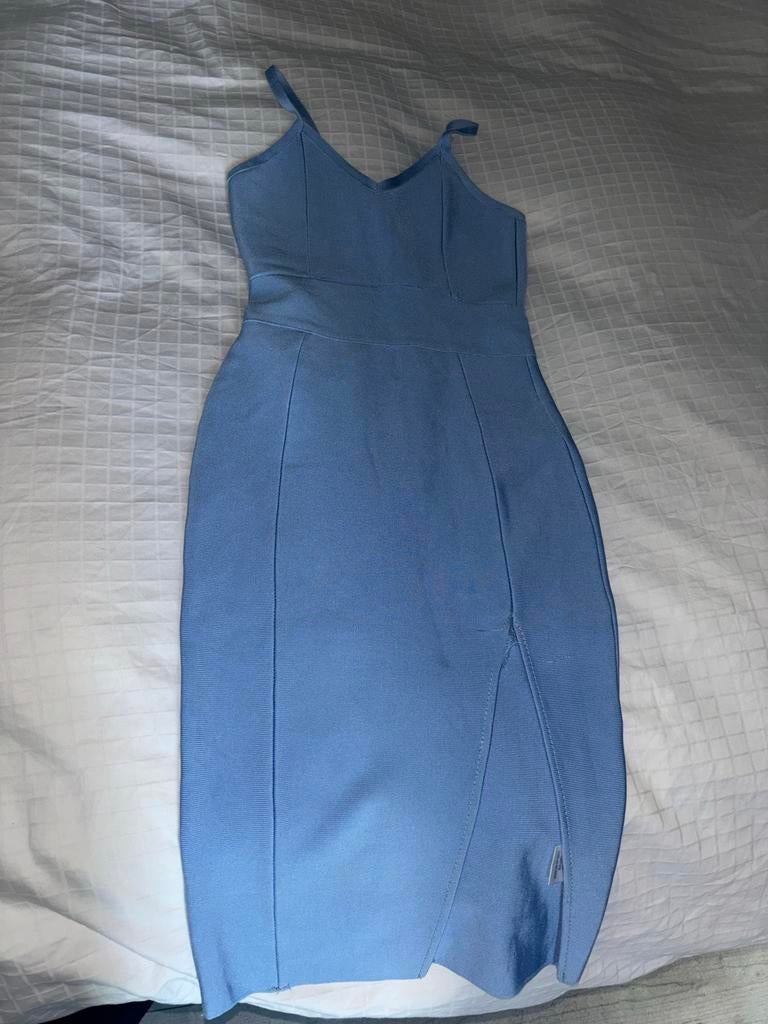 Prachtige blauwe bandage jurk, Kleding | Dames, Blauw, Ophalen of Verzenden, Knielengte, Maat 34 (XS) of kleiner