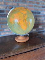Vintage wereldbol/ globe met licht, hoogte 42 cm, Ophalen of Verzenden, Zo goed als nieuw
