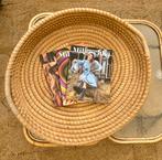 Vintage raffia handgeweven mand dienblad 69 x 62  69 x 62cm, Ophalen