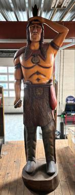Groot massief houten indiaan beeld - 2.10m hoog, Ophalen