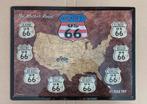 Landkaart usa vs Amerika Route 66 plattegrond wandbord, Ophalen of Verzenden, Nieuw, Reclamebord